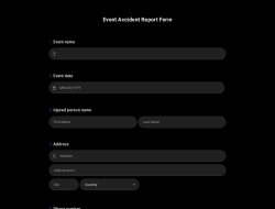 Event Accident Report Form