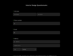 Interior Design Questionnaire