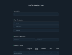 Staff Evaluation Form