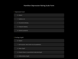 Hamilton Depression Rating Scale Form