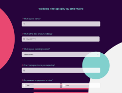 Wedding Photography Questionnaire