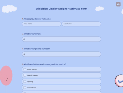 Exhibition Display Designer Estimate Form