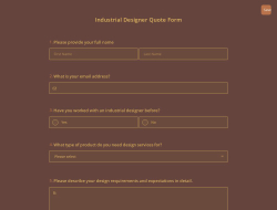 Industrial Designer Quote Form