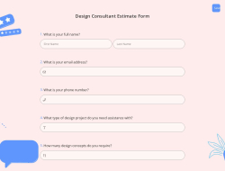 Design Consultant Estimate Form