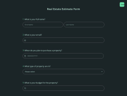 Real Estate Estimate Form