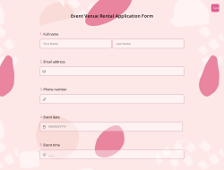 Event Venue Rental Application Form