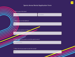Sports Arena Rental Application Form