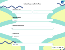 Patient Supplies Order Form