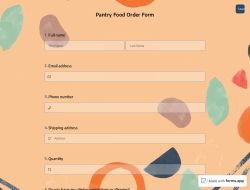 Pantry Food Order Form