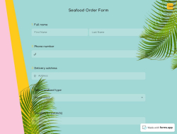 Seafood Order Form