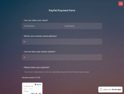 PayPal Payment Form Template