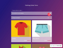 Clothing Order Form Template