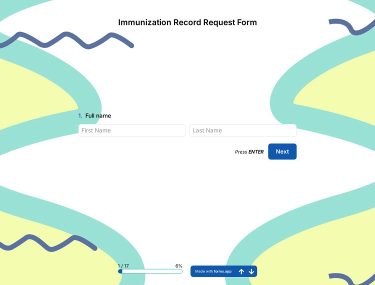 Immunization Record Request Form