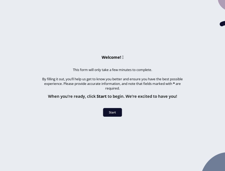 Online Registration Form Template