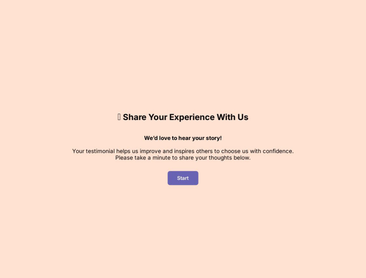 Testimonial Form Template