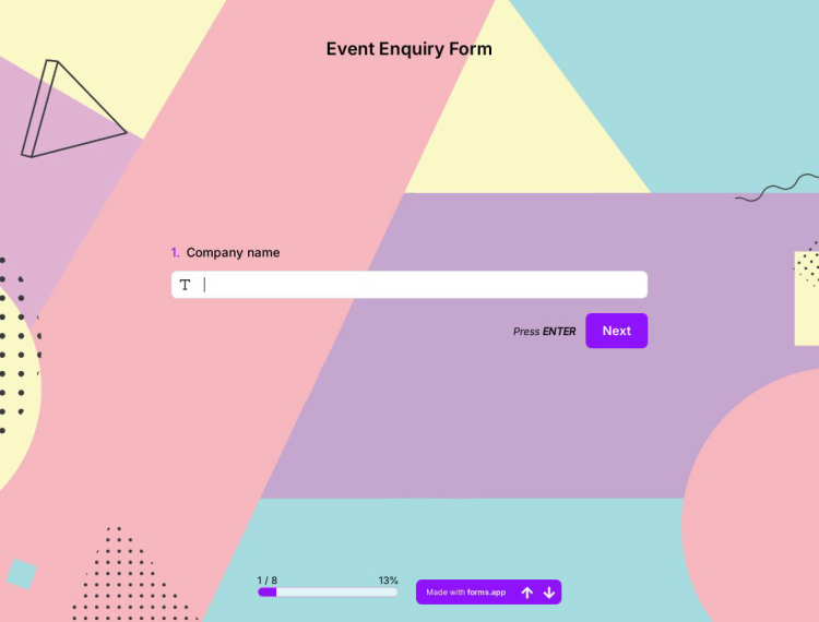 Event Enquiry Form