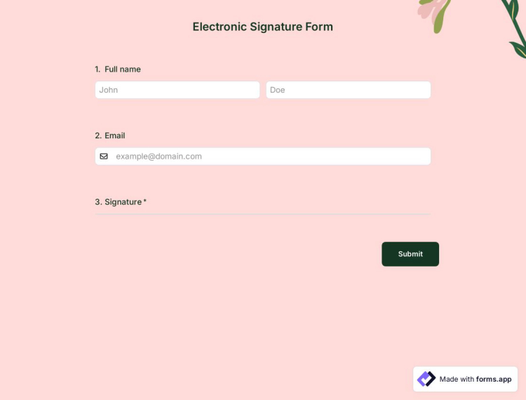 Electronic Signature Form