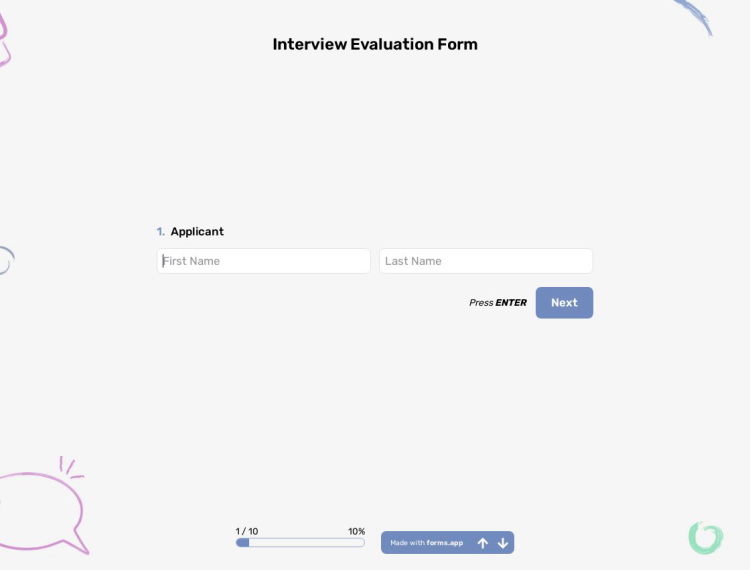 Interview Evaluation Form