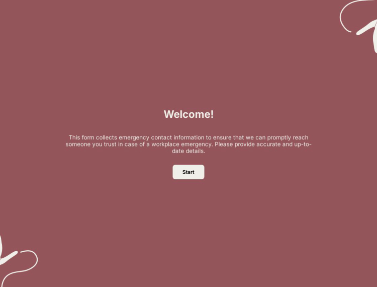 Employee Emergency Contact Form Template