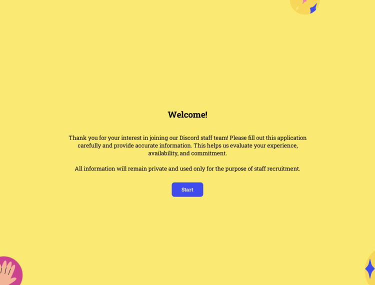 Discord Staff Application Form