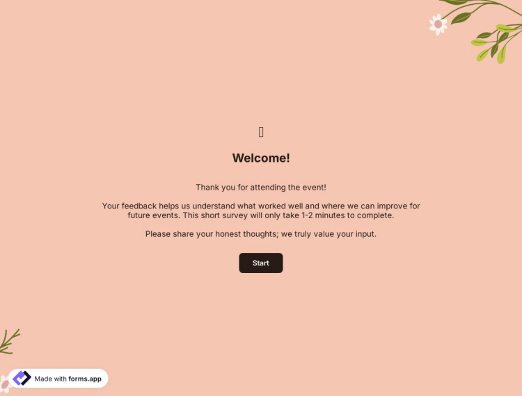 Post Event Feedback Survey Template