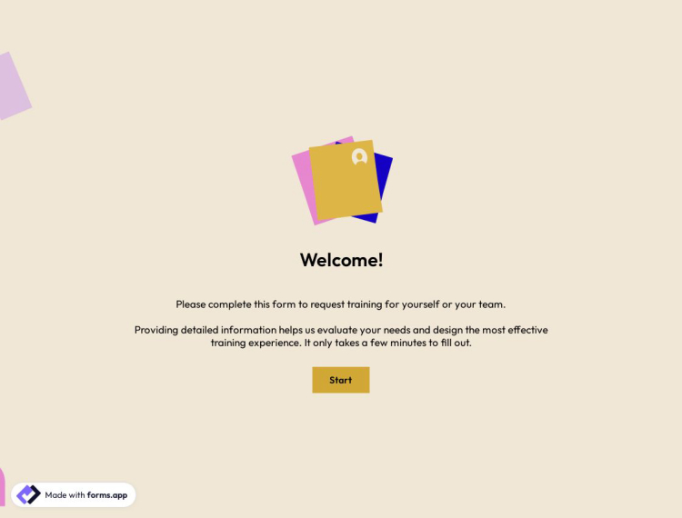 Training Request Form Template