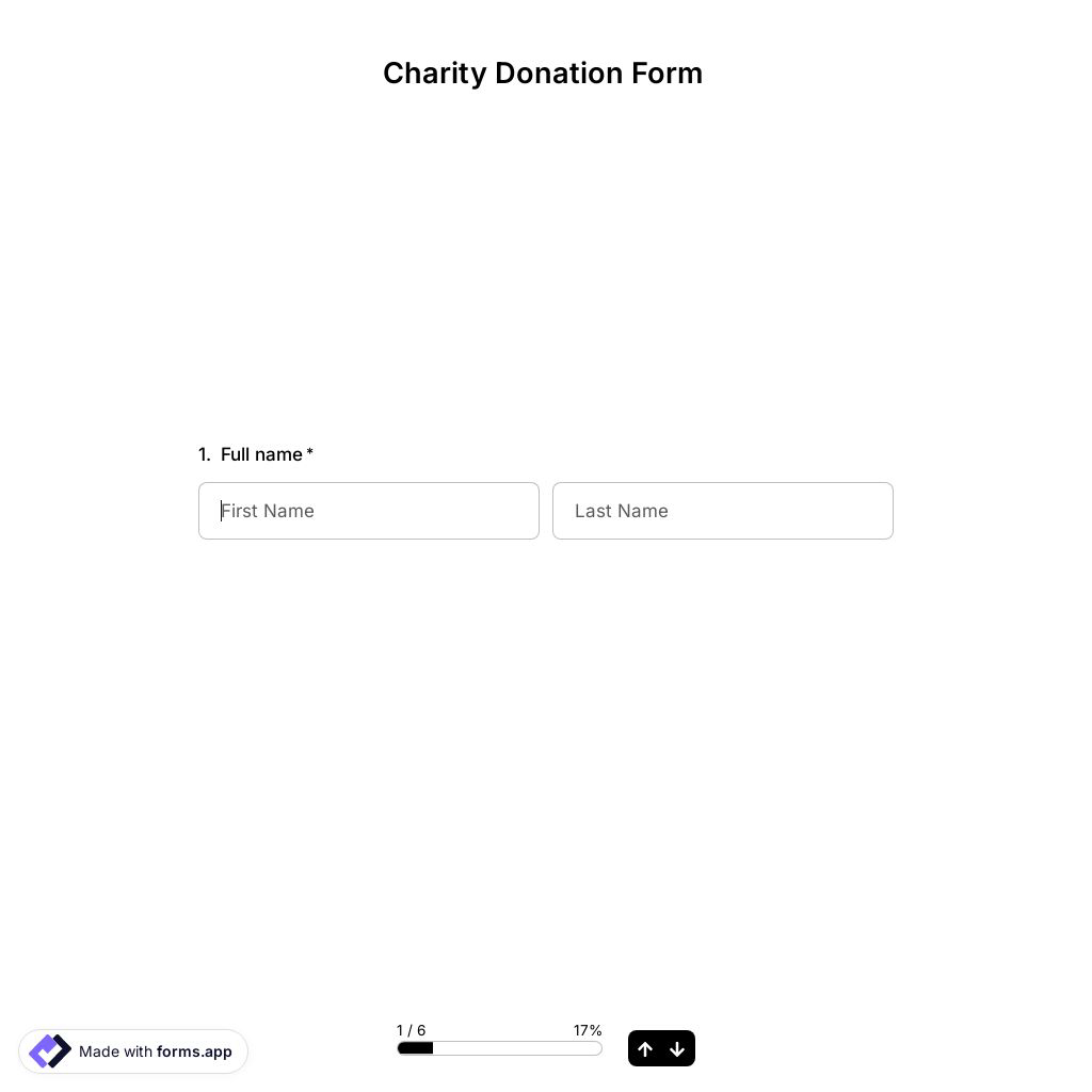 Charity Donation Form Template
