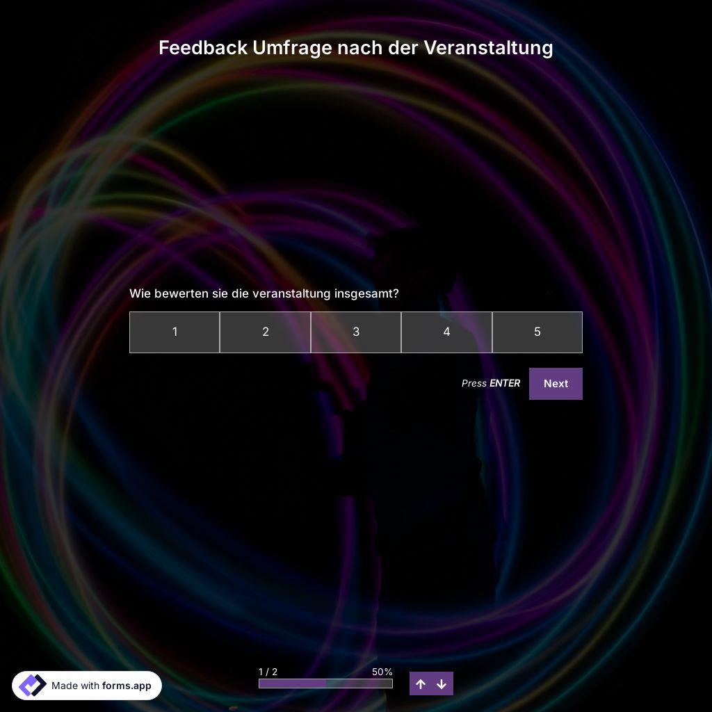 Vorlage für Feedback-Umfragen nach der Veranstaltung