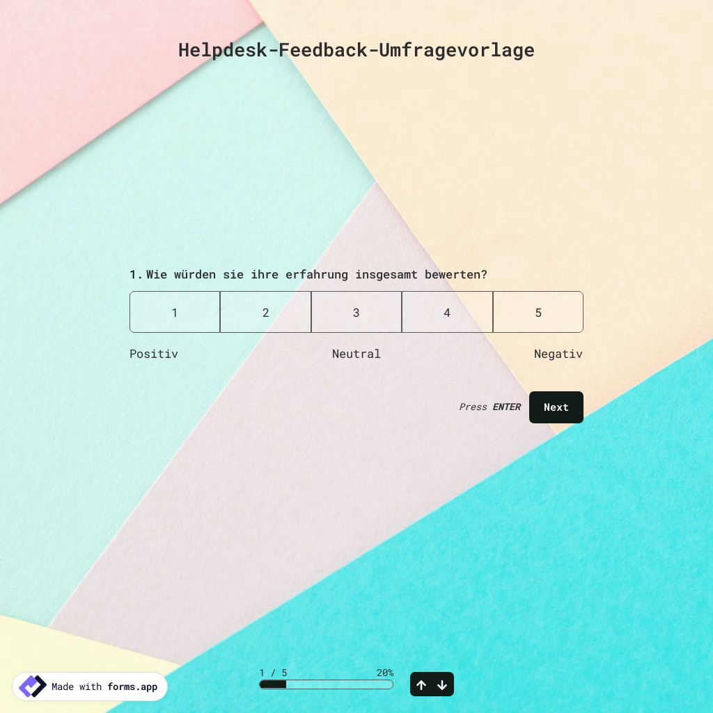Helpdesk-Feedback-Umfragevorlage