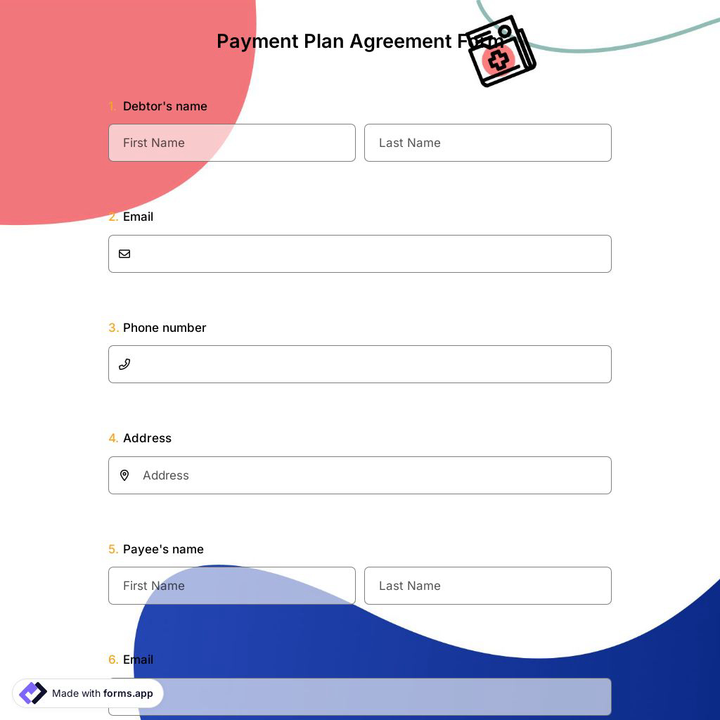 Payment Plan Agreement Form