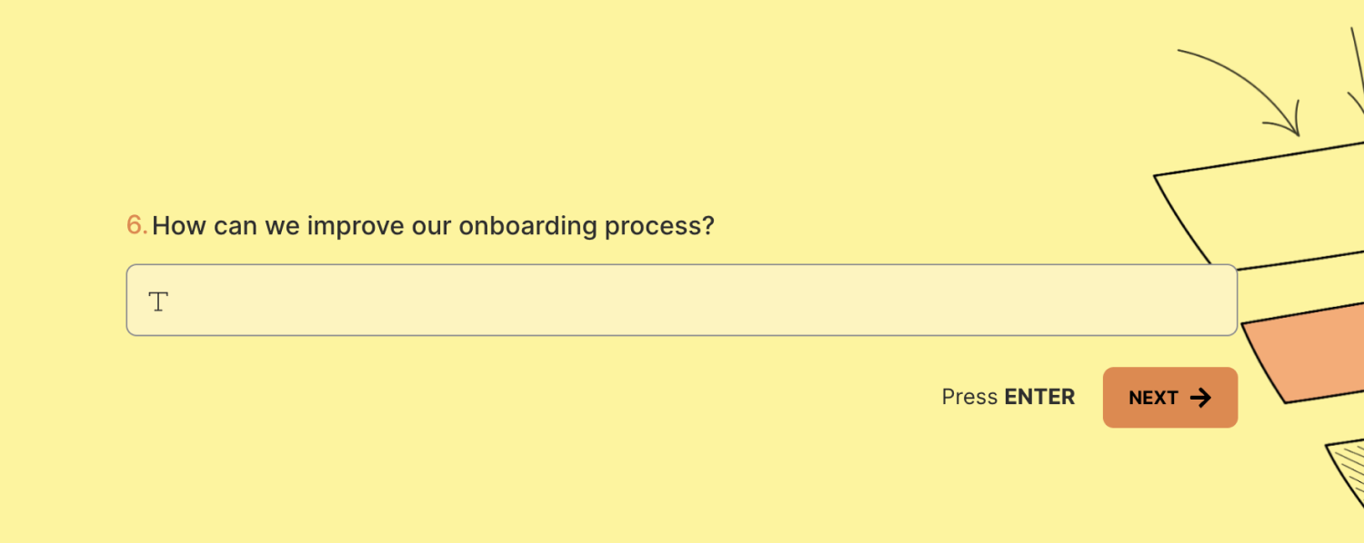 A consumer behavior survey question to ask during the onboarding stage
