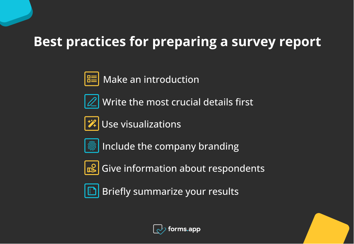 Best practices for preparing a survey report