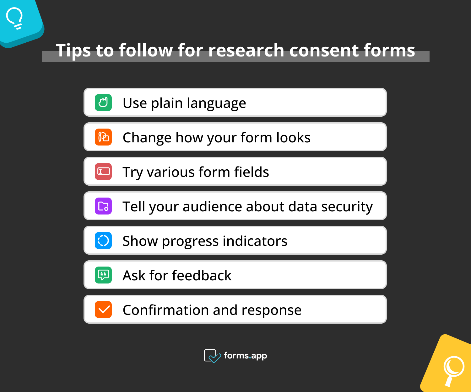 Tips to consider while creating research consent forms