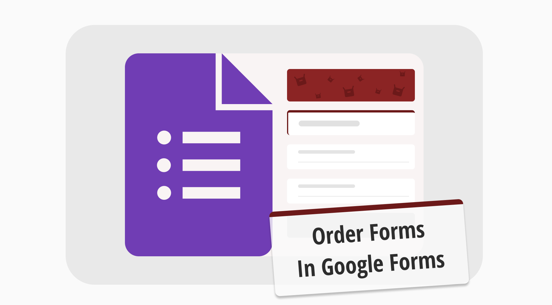 How to create order forms in Google Forms