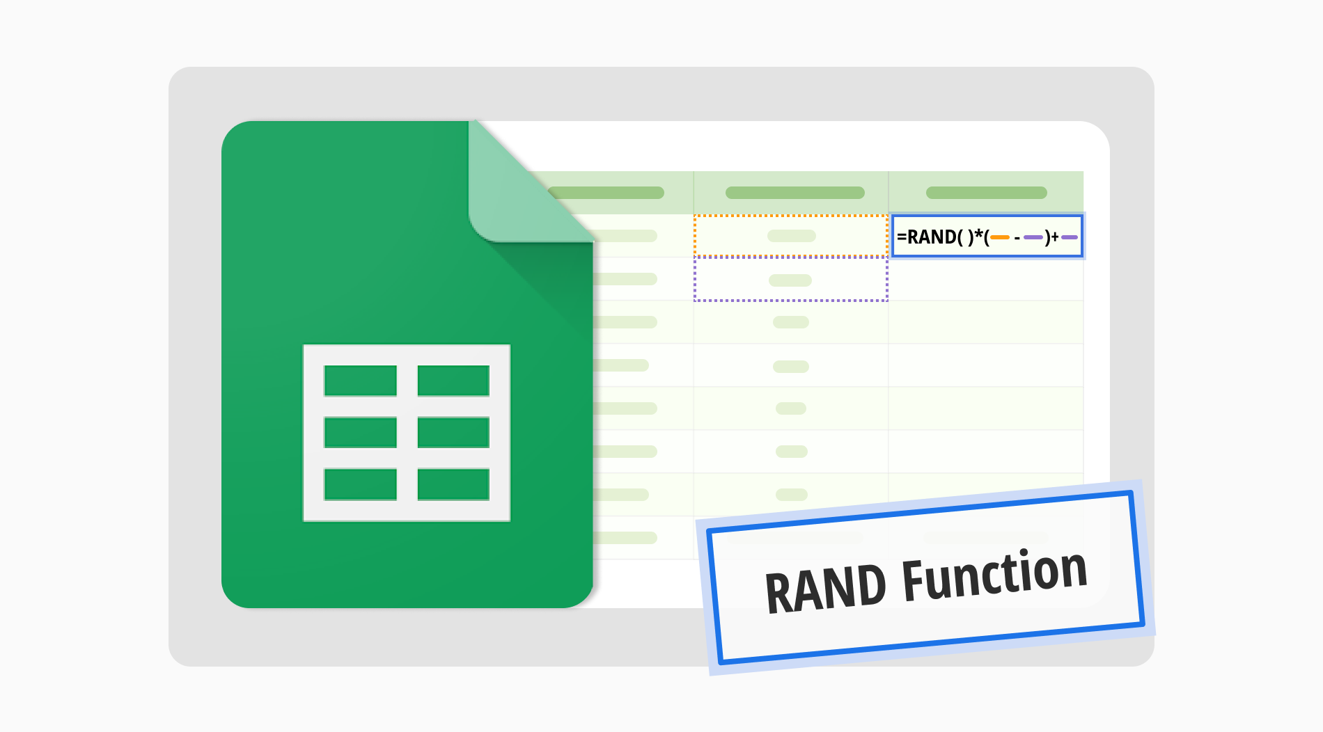 Comment utiliser la fonction RAND dans Google Sheets