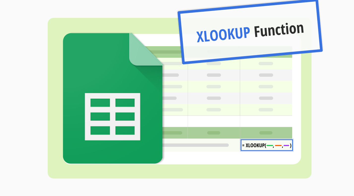 How to use XLOOKUP function in Google Sheets