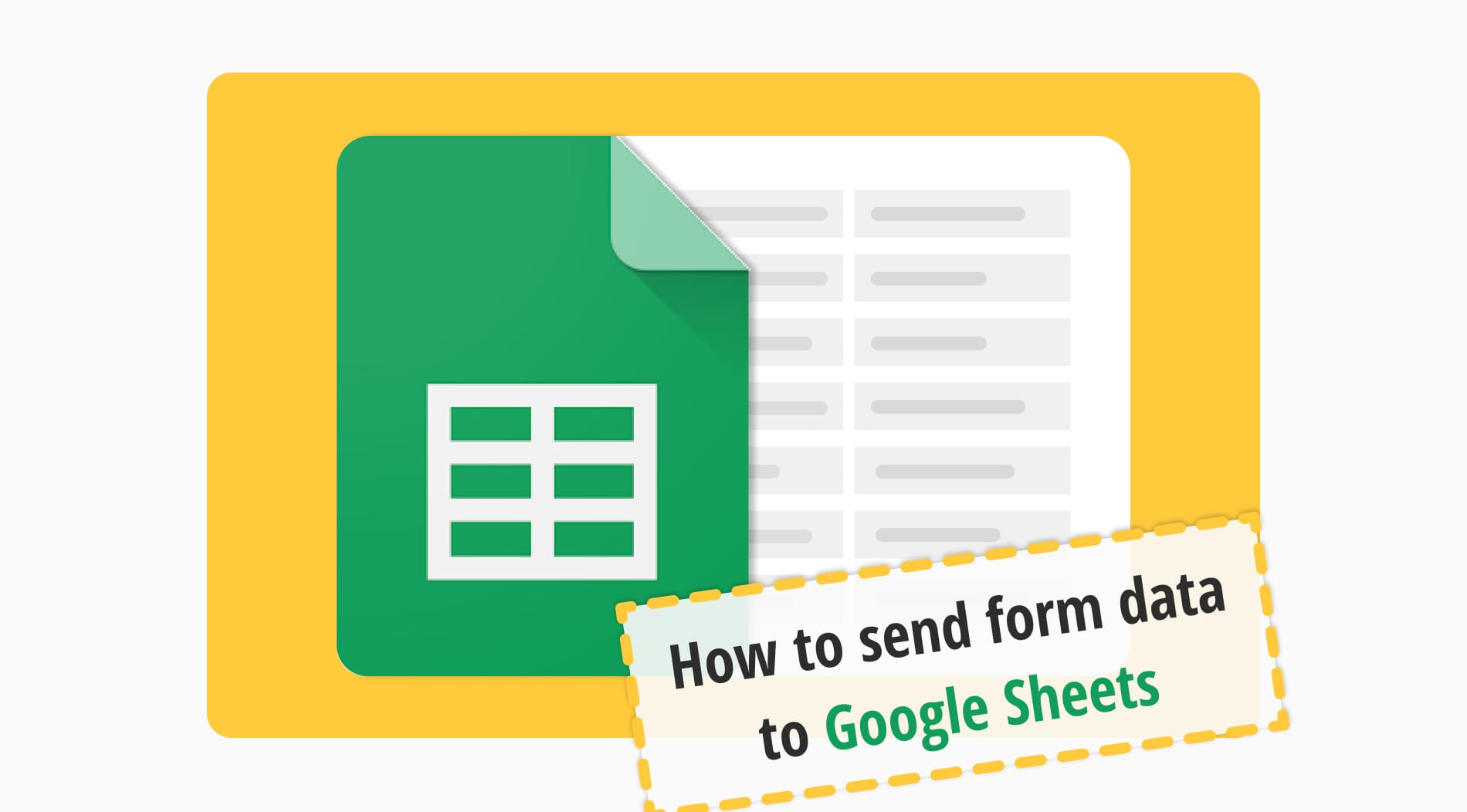 How to send form data to Google Sheets