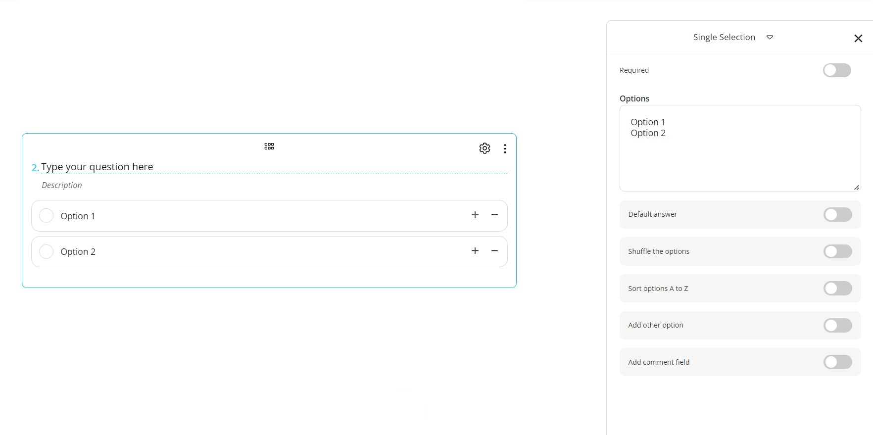Single Selection | Help Center