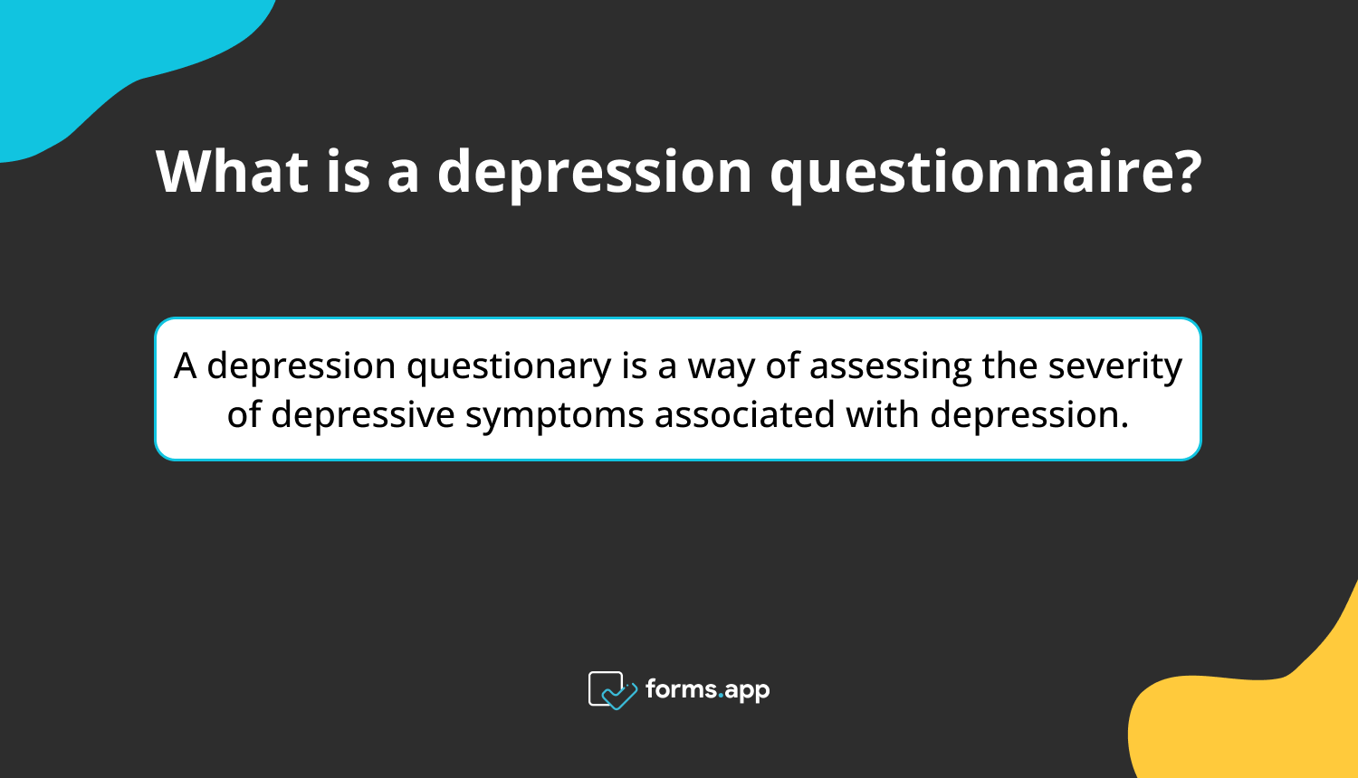 The definition of depression questionnaire
