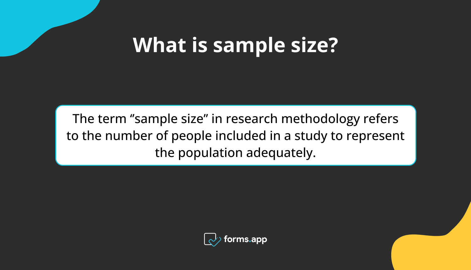how to find the sample size in research