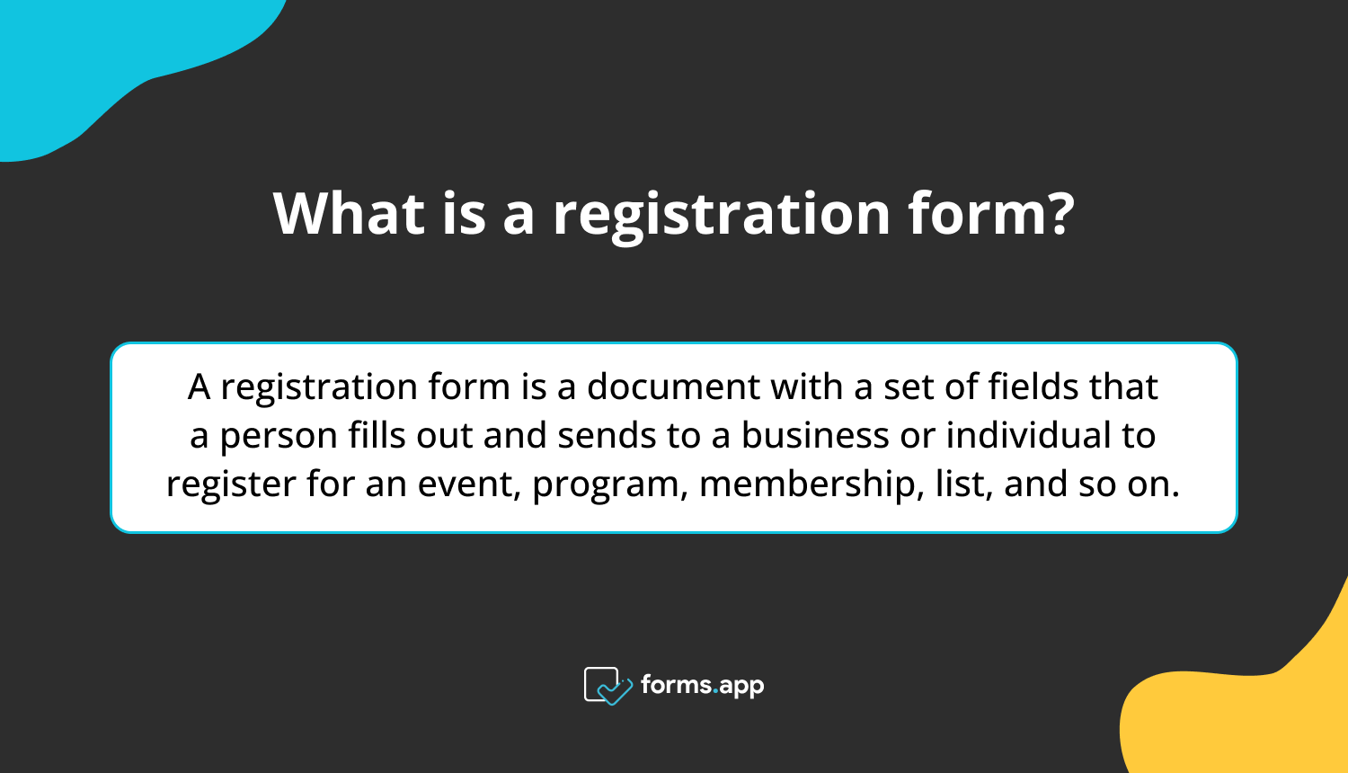 What Is A Registration Form Definition Free Templates Forms app