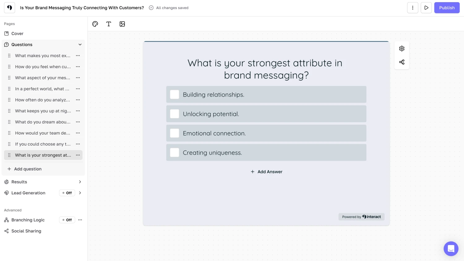 Workspace of Interact AI (Source: G2)