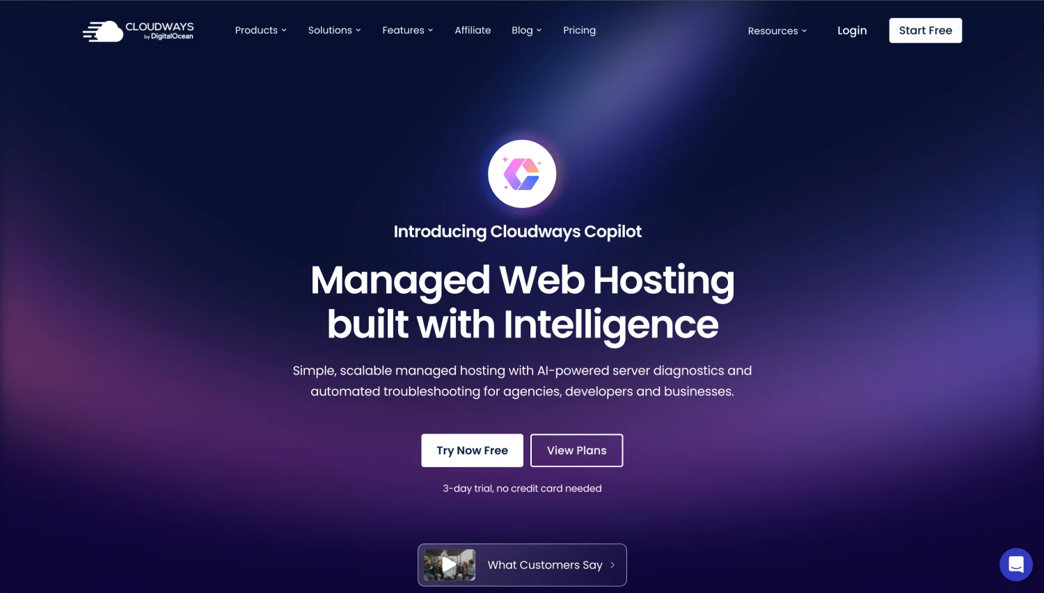 Homepage of Cloudways