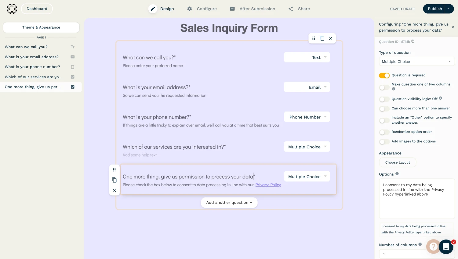 Workspace of Paperform