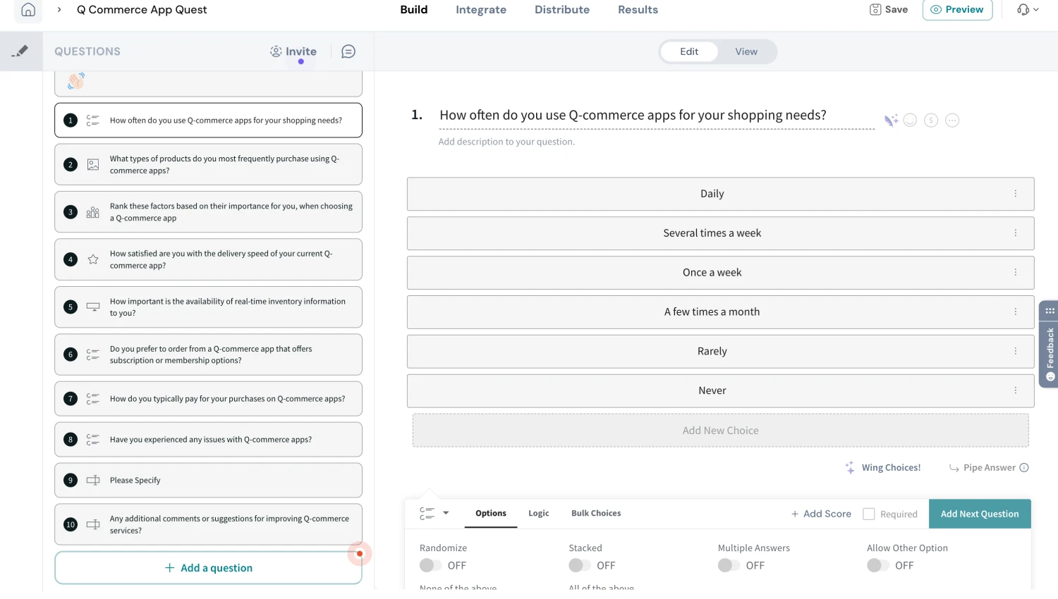 Workspace of SurveySparrow