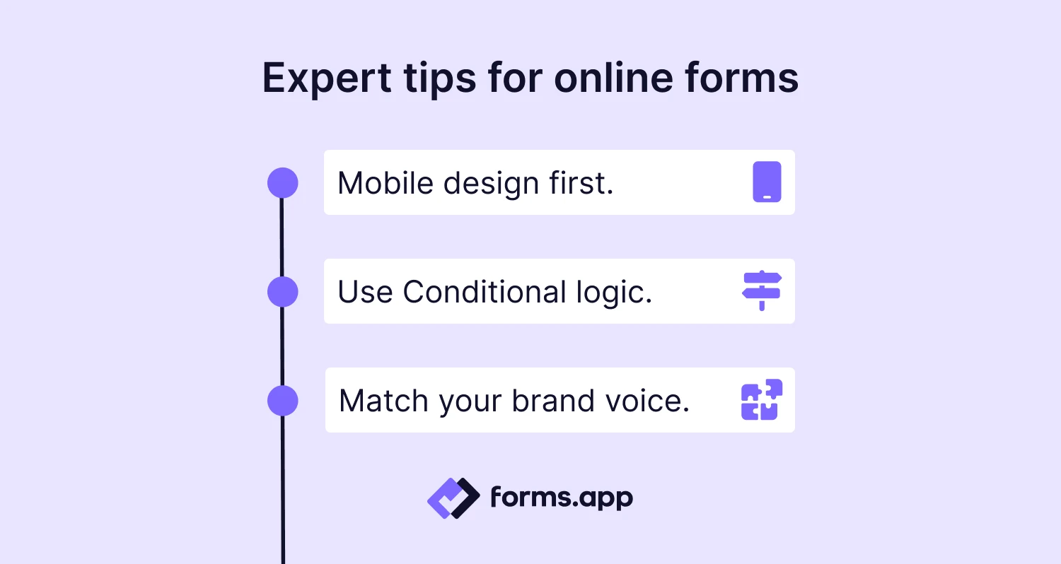 Pro tips for online forms