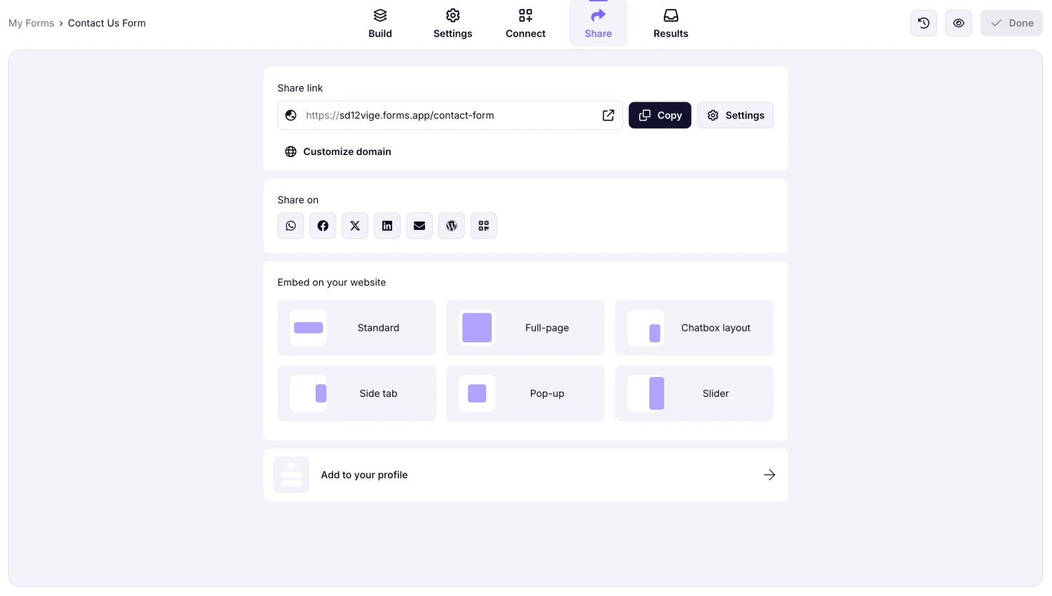 Share your online survey