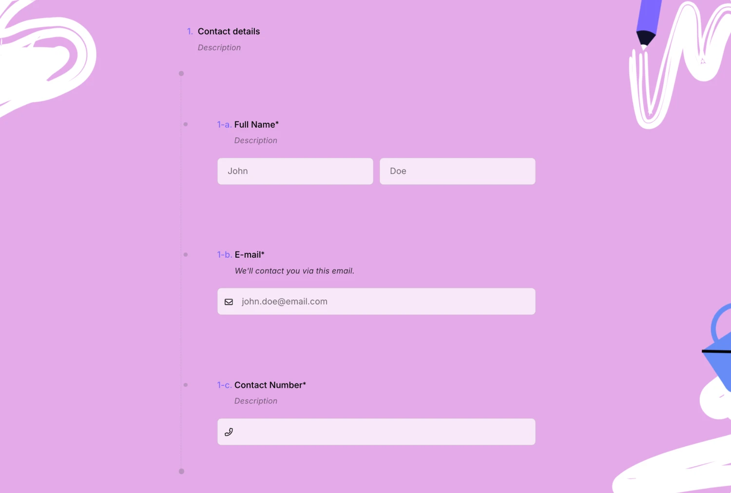 An image showing how you can add the questions needed to your “Field Group”