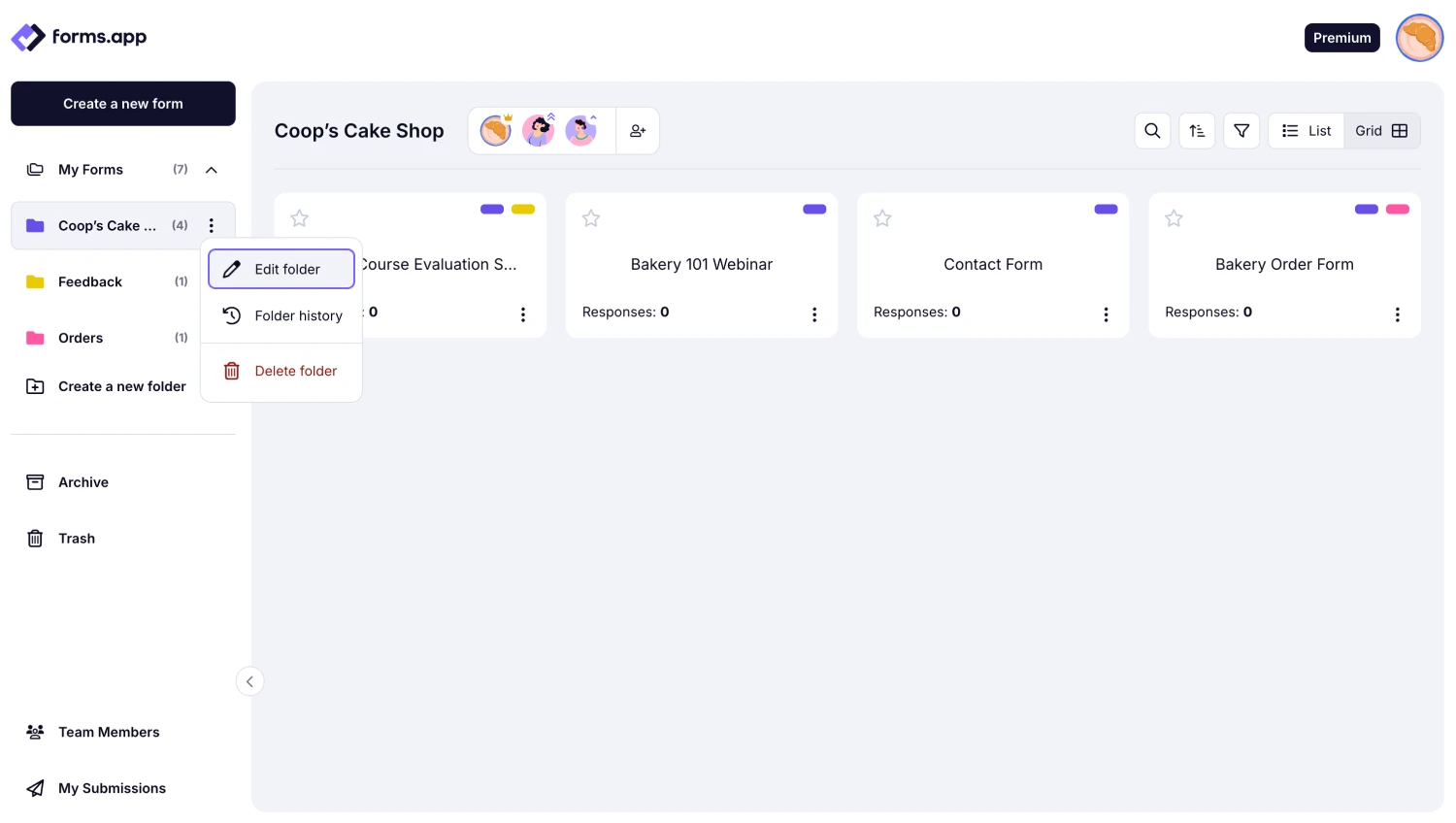 An image showing the “Edit folder” button you need to click to adjust your folder settings