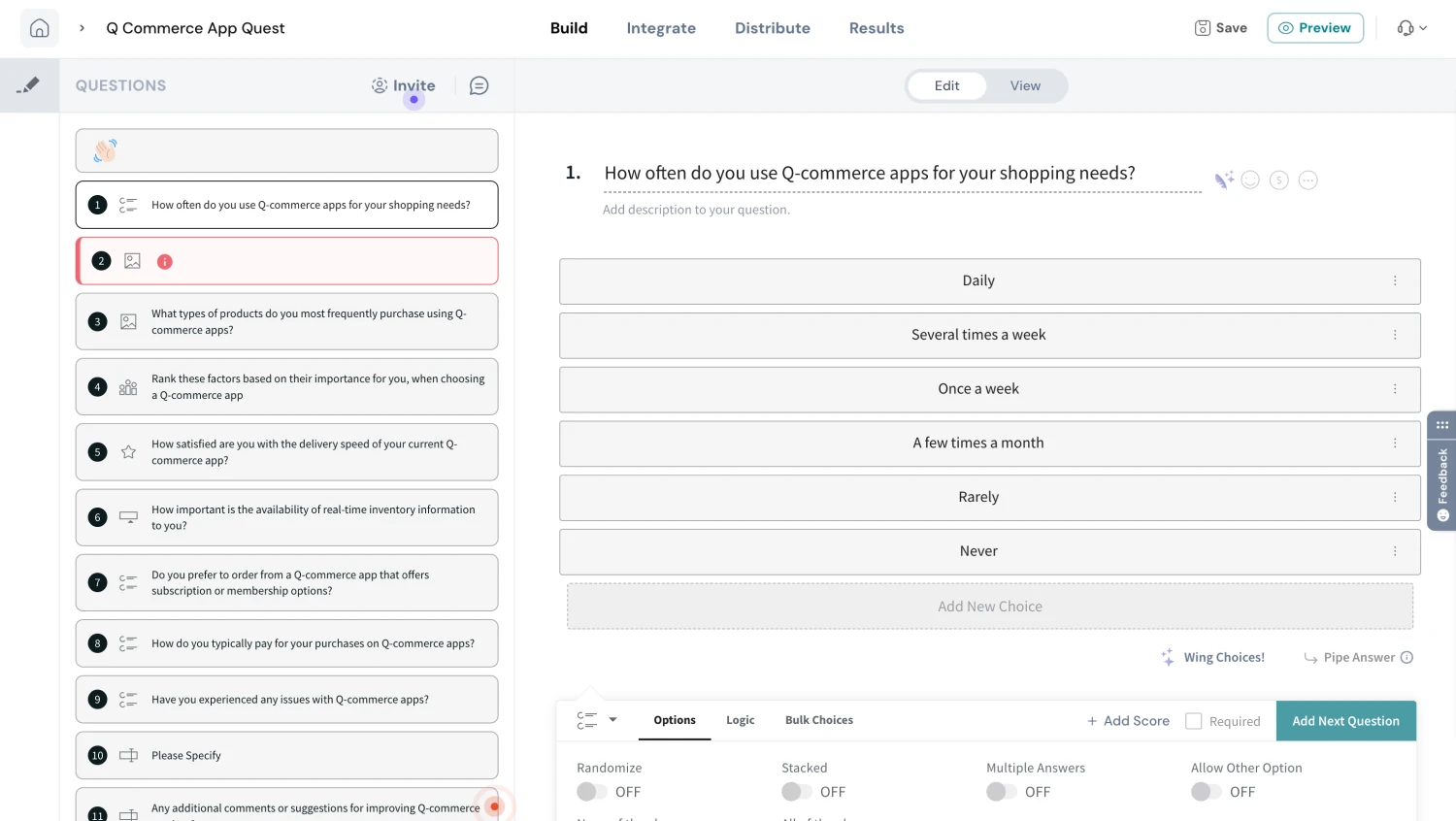 Workspace of SurveySparrow
